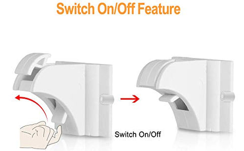 Adhesive Magnetic Cabinet Locks (12 Locks and 2 Keys)