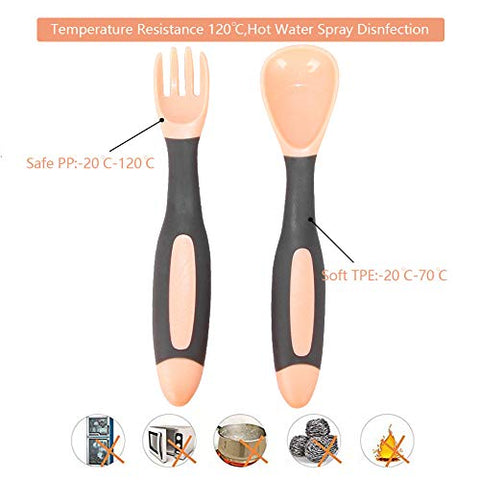 Baby Utensils Spoon Fork with Travel case ( 1 set )