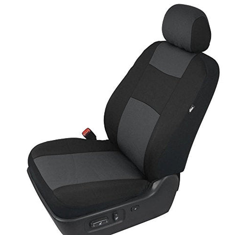 Car Seat Covers, Full Set in Charcoal on Black