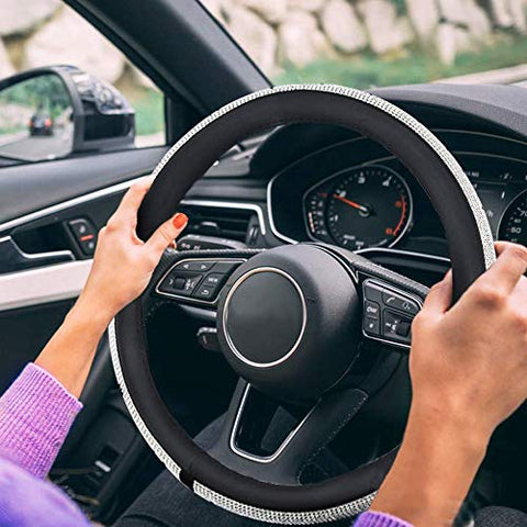 Diamond Leather Steering Wheel Cover