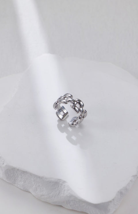 Silver Chain Open Ring