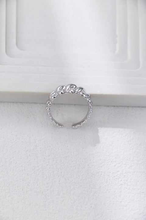 Silver Weave Open Ring