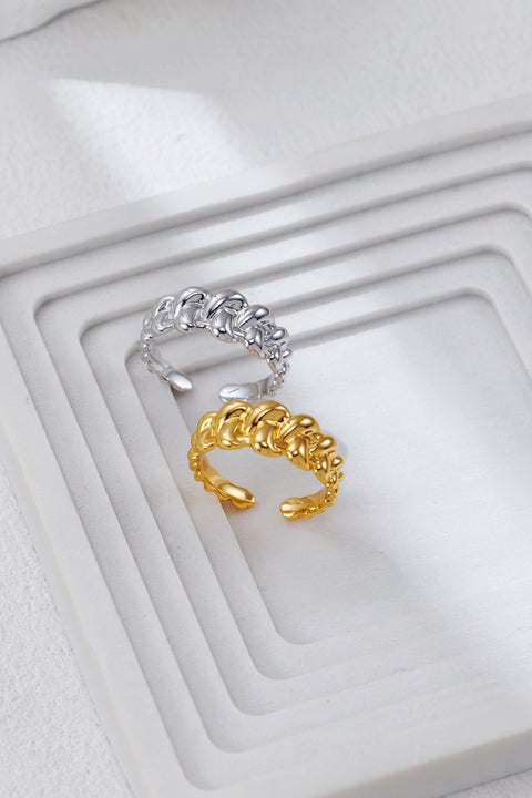 Gold Plated Weave Open Ring