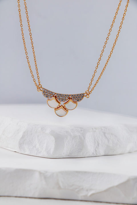 Gold Plated Nacre Mammatus Cloud Necklace