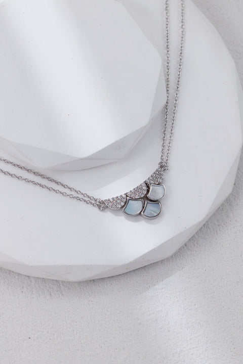 Silver Nacre Mammatus Necklace