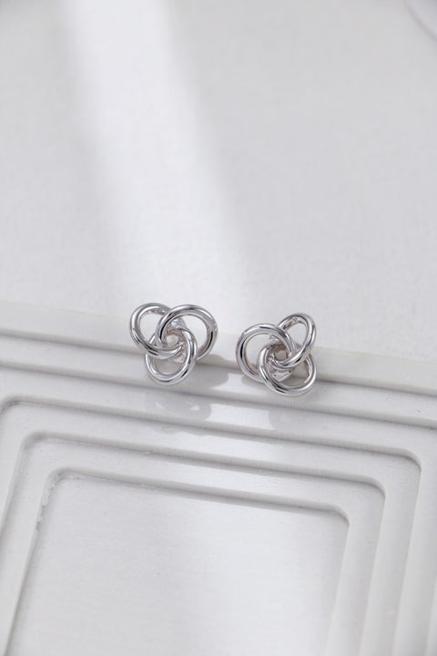 Silver Trinity Stud Earrings