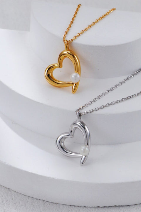 Gold Plated Pearl of Love Pendant Necklace