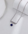 Silver Braid Lapis Lazuli Necklace