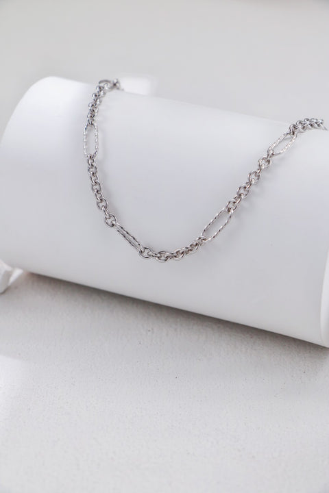 Silver Link Bar Necklace