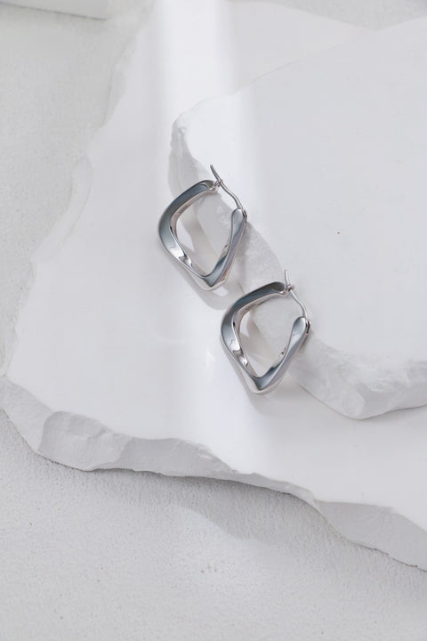 Silver Geometric Irregular Earrings