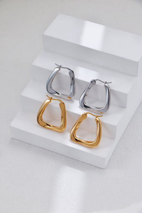 Gold Plated Geometric Irregular Earrings