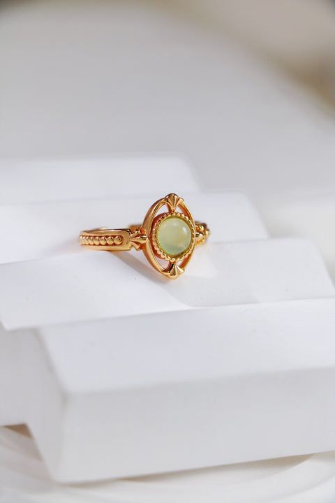 Gold Cape Emerald Open Ring