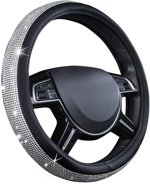 Diamond Leather Steering Wheel Cover