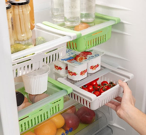 Adjustable Fridge Organiser ( Pack of 2 )